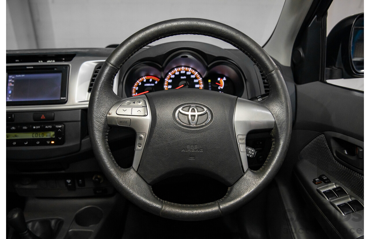 2/2012 Toyota Hilux SR5 (4x4) KUN26R MY12 Dual Cab P/Up Black Mica Turbo Diesel 3.0L