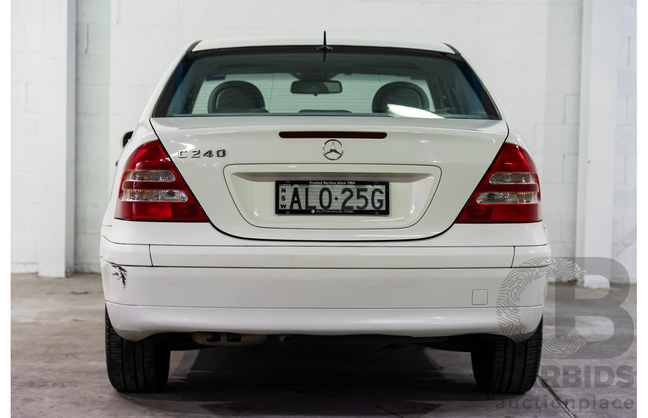 1/2002 Mercedes-Benz C240 Classic W203 4d Sedan Alablaster White V6 2.6L