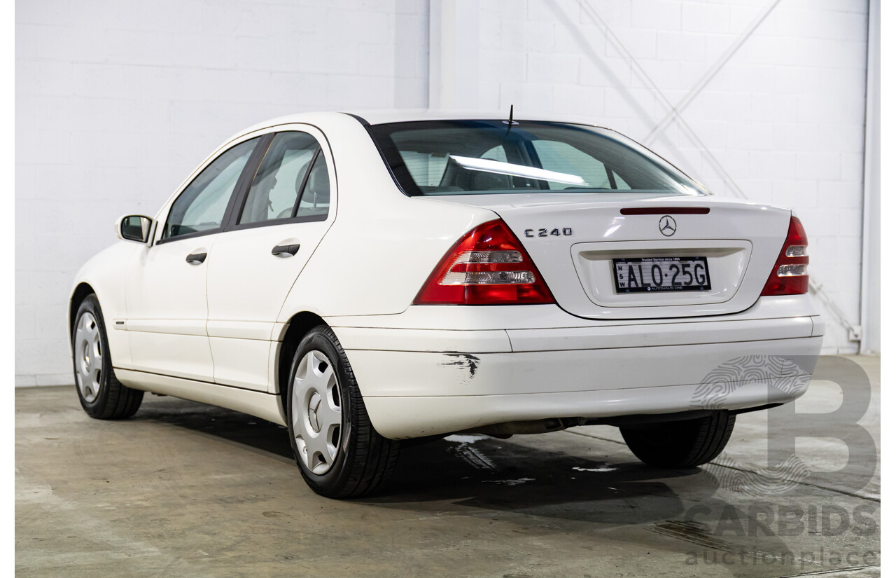 1/2002 Mercedes-Benz C240 Classic W203 4d Sedan Alablaster White V6 2.6L