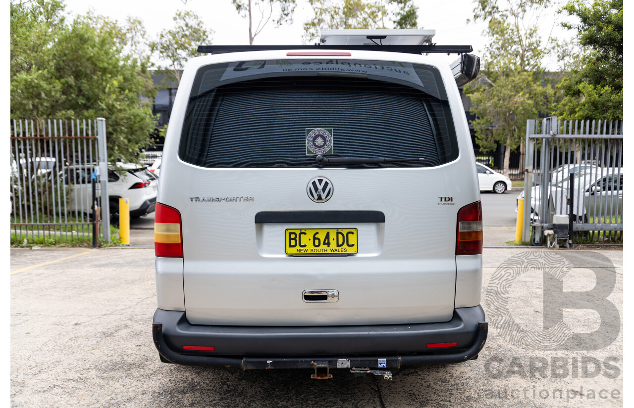 9/2004 Volkswagen Transporter (LWB) T5 Van Reflex Silver Metallic Turbo Diesel 2.5L - Custom Camper