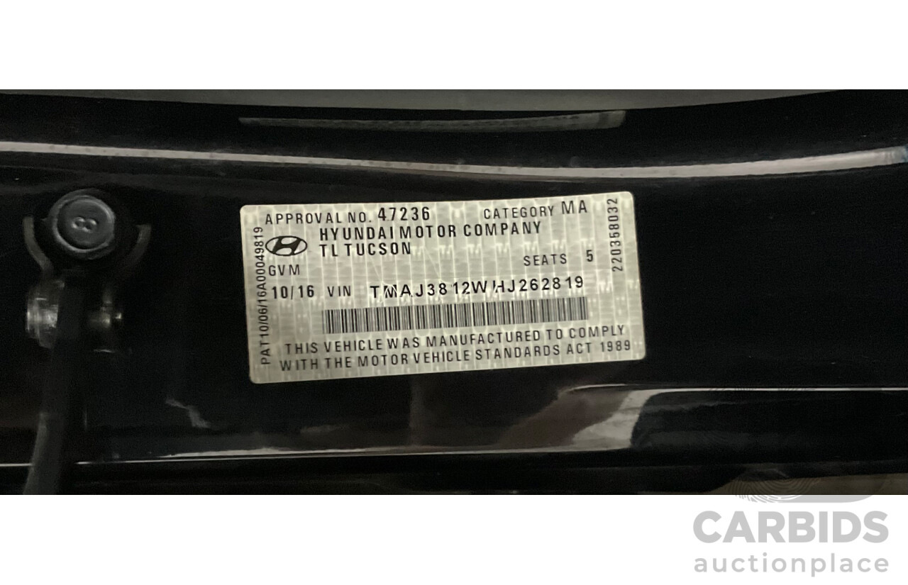 1/2016 Hyundai Tucson Elite (AWD) TLE 4d Wagon Thunder Black Turbo 1.6L