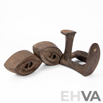 Collection of Three Vintage Cast Iron Door Stops