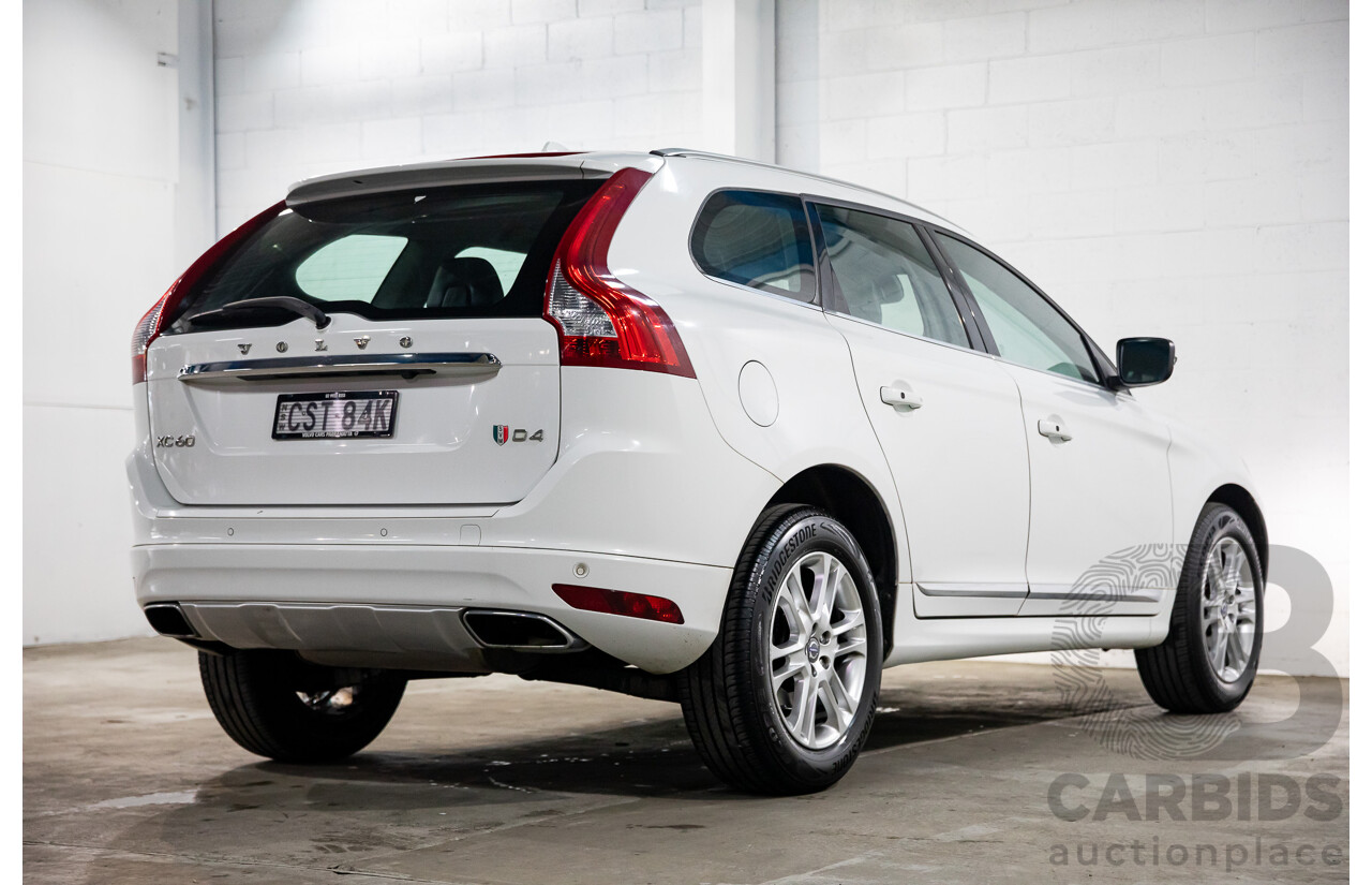 3/2014 Volvo XC60 D4 Luxury DZ MY14 4d Wagon Crystal White Pearl Turbo Diesel 2.0L