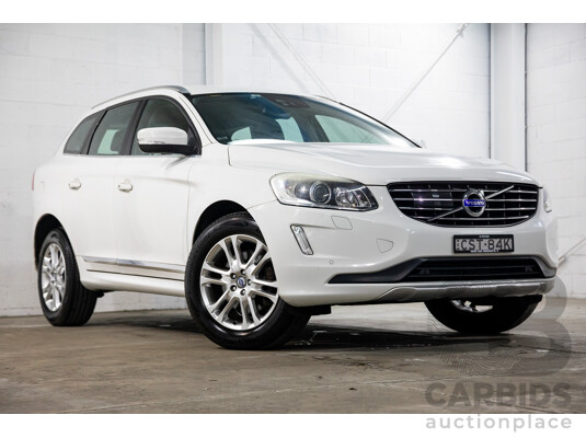 3/2014 Volvo XC60 D4 Luxury DZ MY14 4d Wagon Crystal White Pearl Turbo Diesel 2.0L