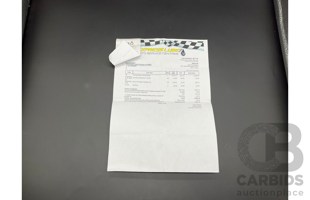 7/2015 Ford Ranger XLS 3.2 (4x4) PX MKII Dual Cab Utility Metropolitan Grey Metallic Turbo Diesel 3.2L