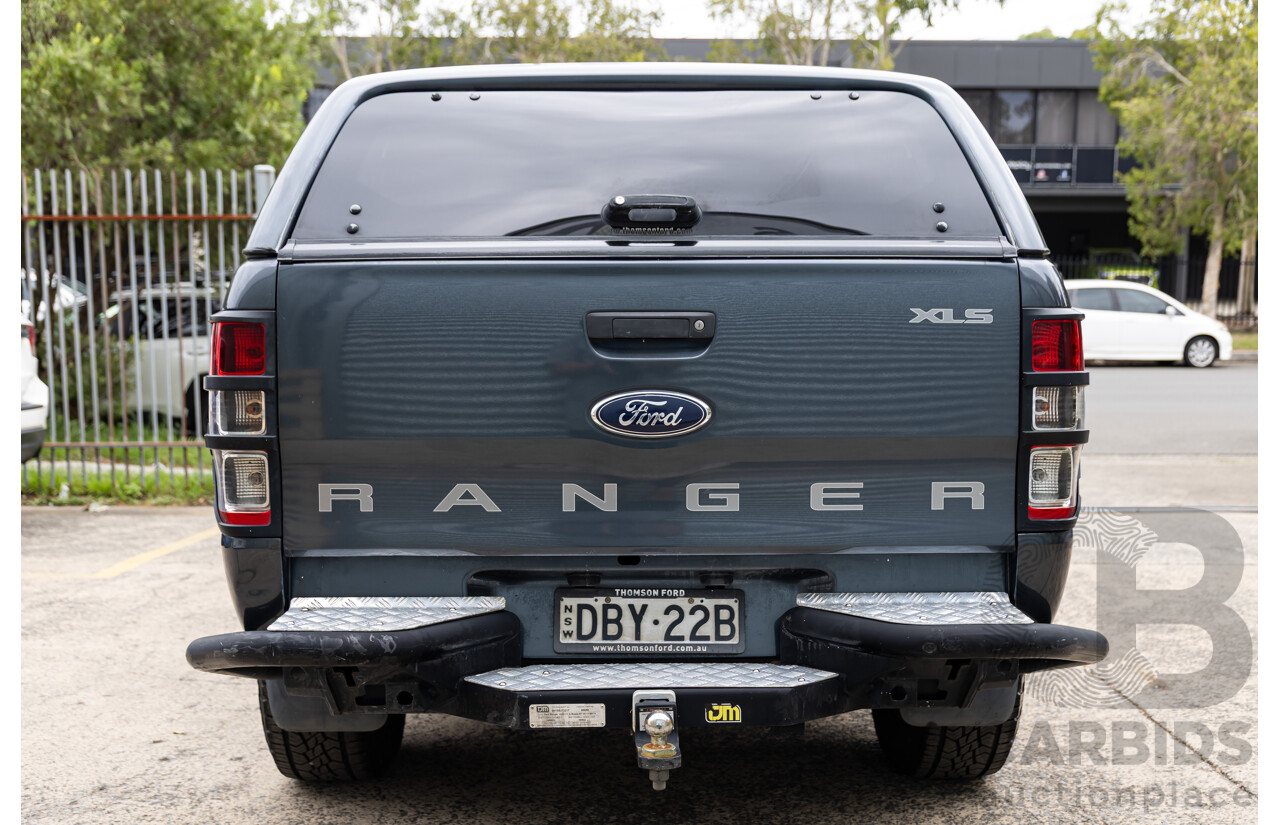 7/2015 Ford Ranger XLS 3.2 (4x4) PX MKII Dual Cab Utility Metropolitan Grey Metallic Turbo Diesel 3.2L