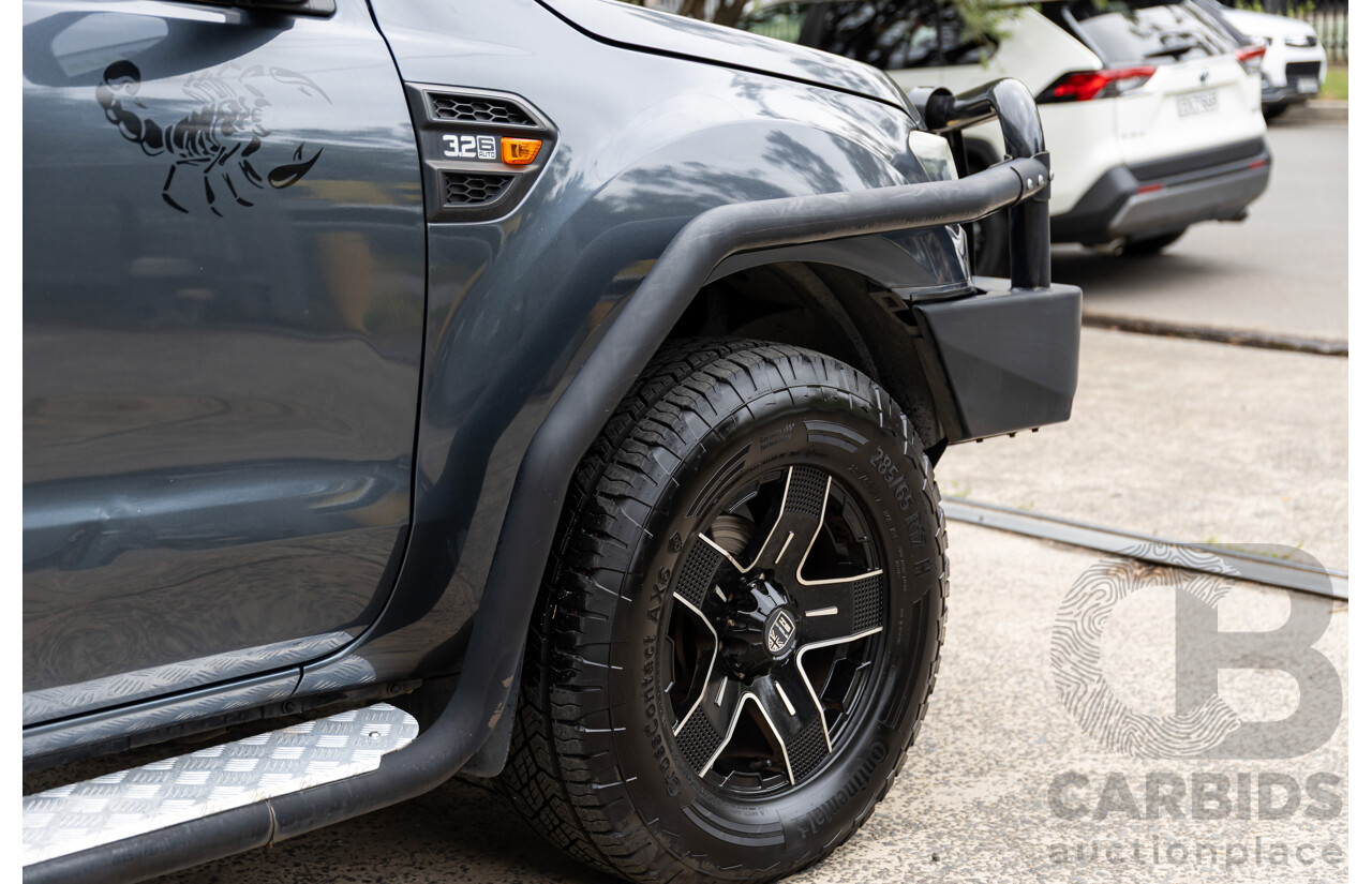 7/2015 Ford Ranger XLS 3.2 (4x4) PX MKII Dual Cab Utility Metropolitan Grey Metallic Turbo Diesel 3.2L