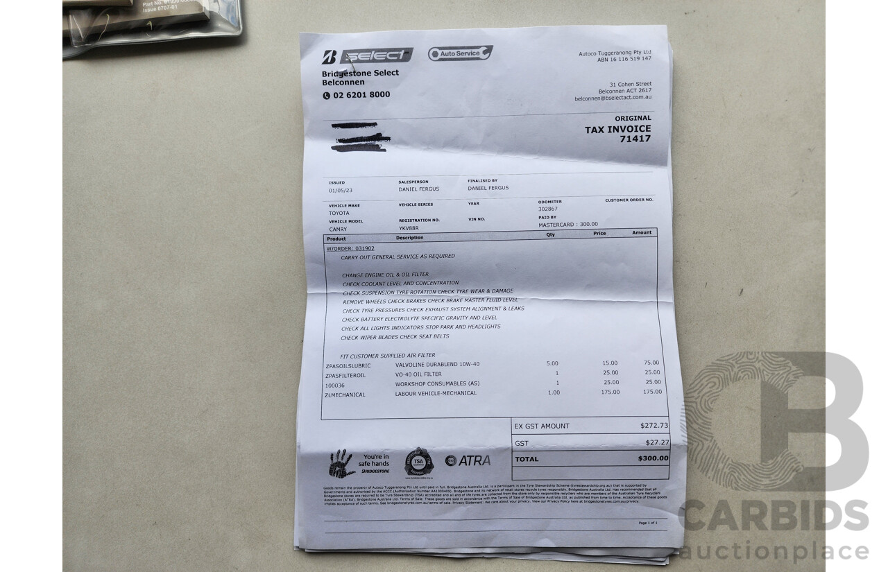 11/2007 Toyota Camry Grande ACV40R 4d Sedan Black 2.4L