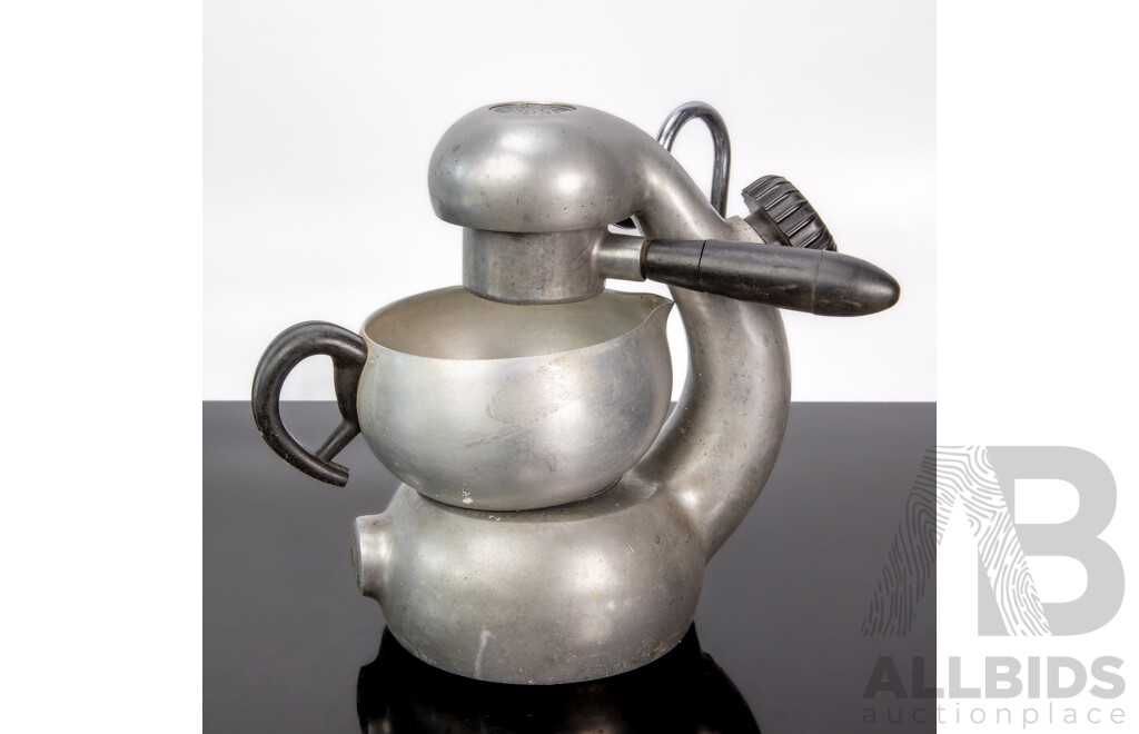 Vintage Pewter Atomic Coffee Maker by Bon Trading