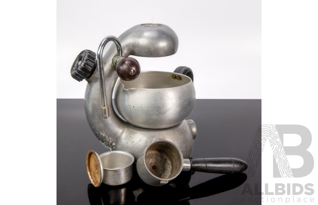 Vintage Pewter Atomic Coffee Maker by Bon Trading