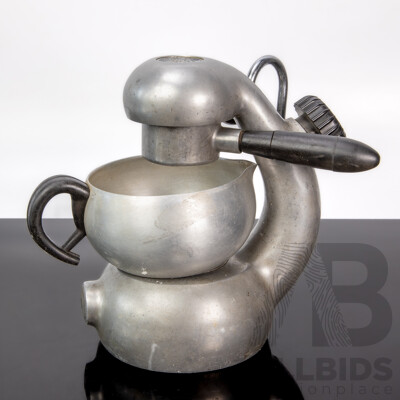 Vintage Pewter Atomic Coffee Maker by Bon Trading