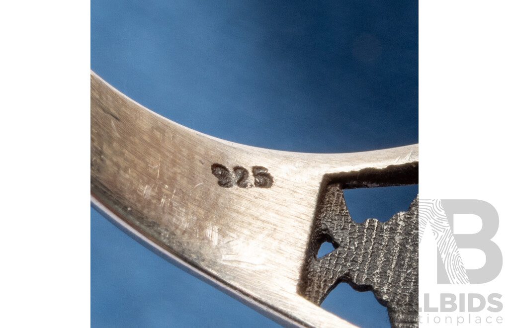 925 Sterling Silver Men's Signet with Pale Nephrite Jade - Size U.5