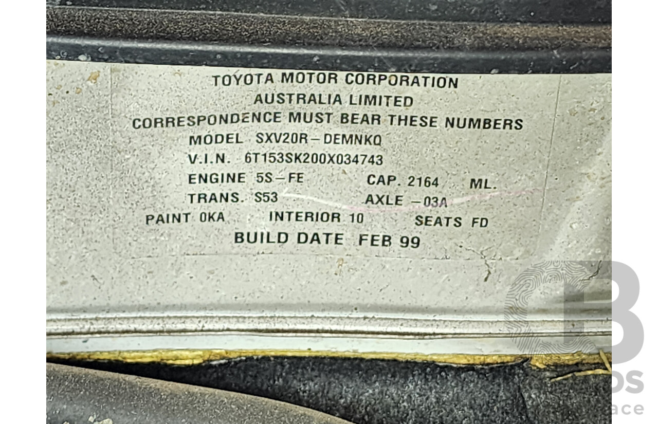 2/1999 Toyota Camry CS-X SXV20R 4d Sedan White 2.2L