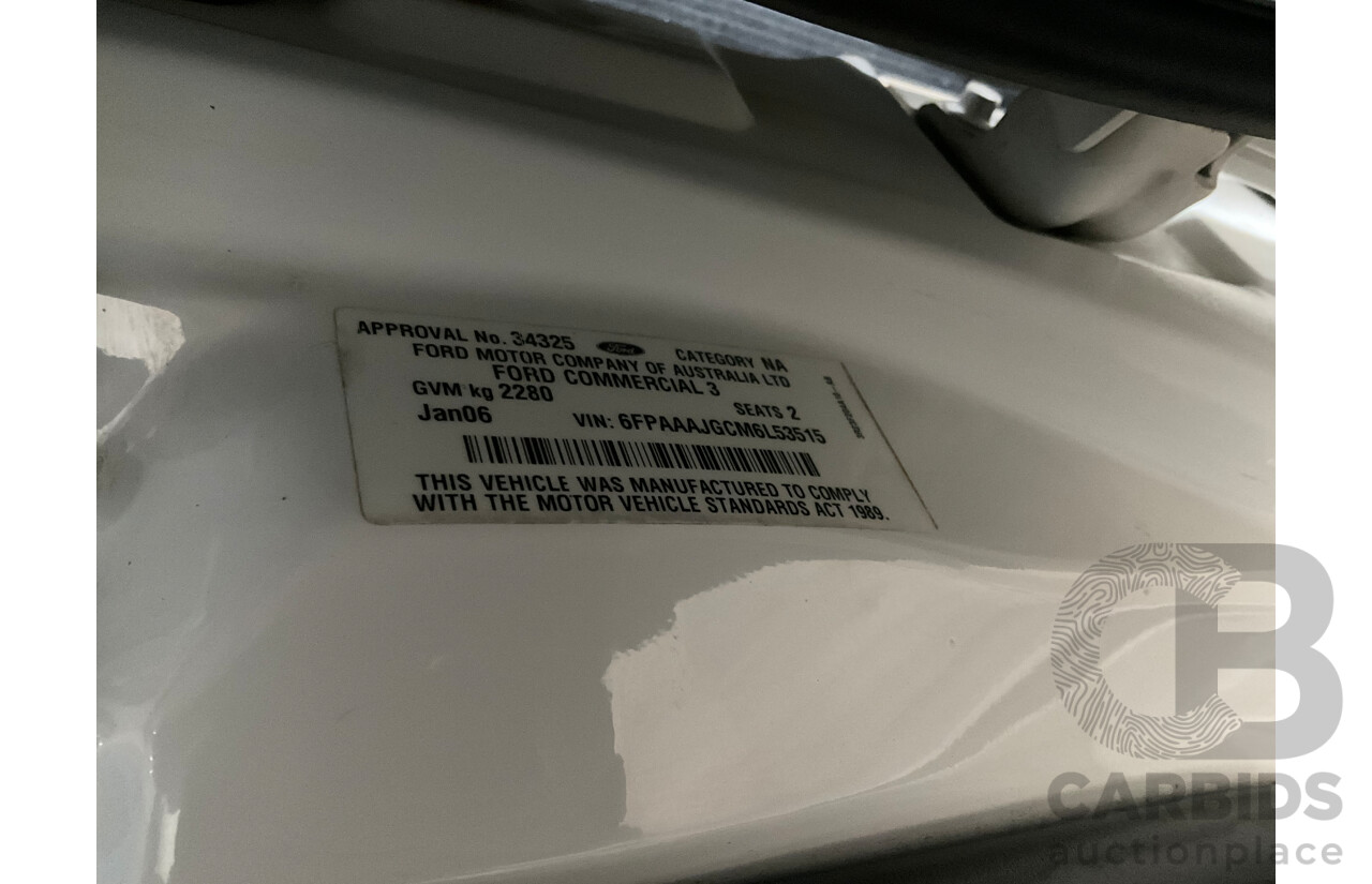 1/2006 Ford Falcon XR8 BF Utility Winter White V8 5.4L