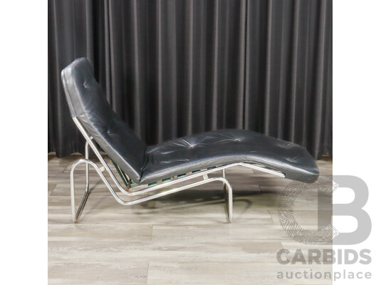 Norwegian 'Kroken' Leather Upholstered Lounge Chair by Christer Blomquist for IKEA, Circa 1970's