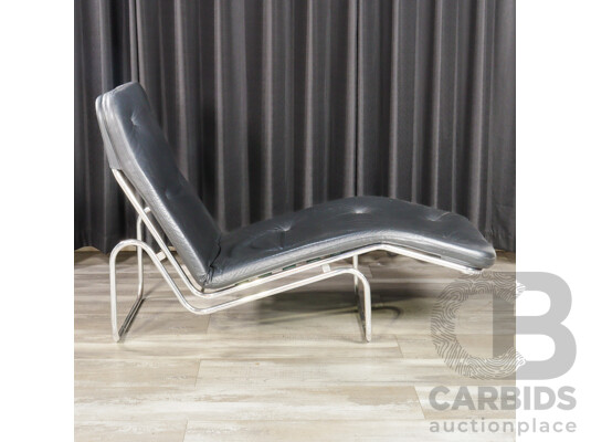 Norwegian 'Kroken' Leather Upholstered Lounge Chair by Christer Blomquist for IKEA, Circa 1970's