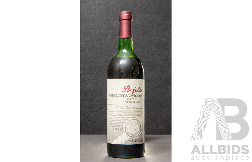 Penfolds Bin 707 Cabernet Sauvignon Vintage 1982
