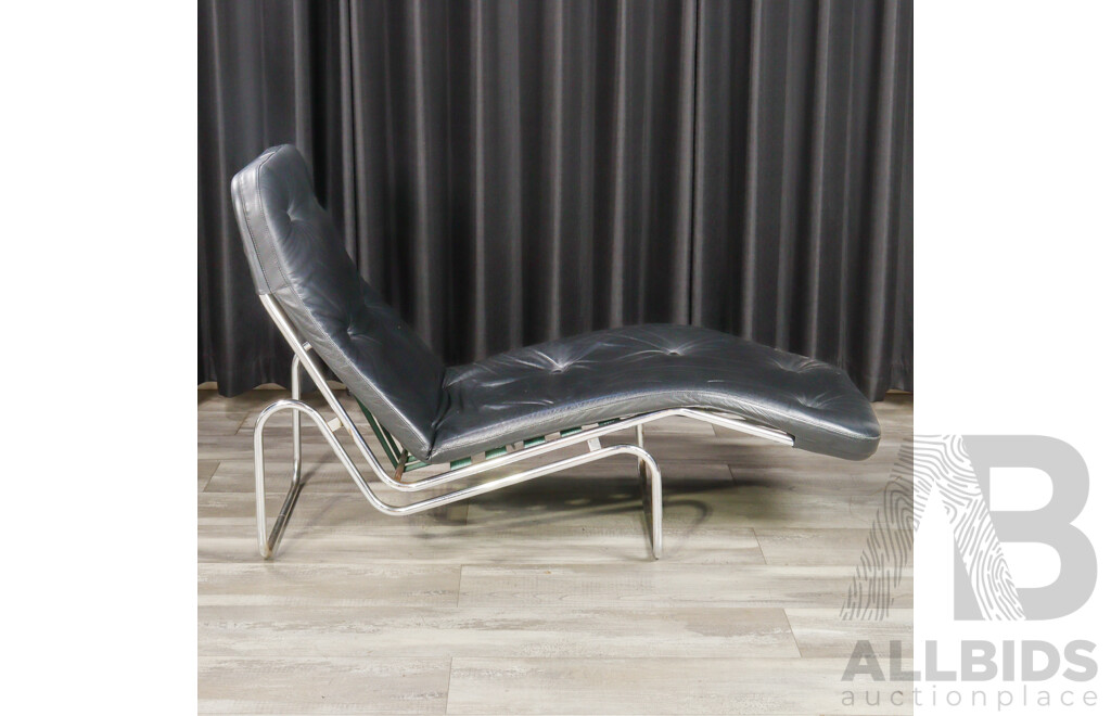 Norwegian 'Kroken' Leather Upholstered Lounge Chair by Christer Blomquist for IKEA, Circa 1970's