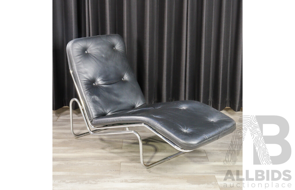Norwegian 'Kroken' Leather Upholstered Lounge Chair by Christer Blomquist for IKEA, Circa 1970's