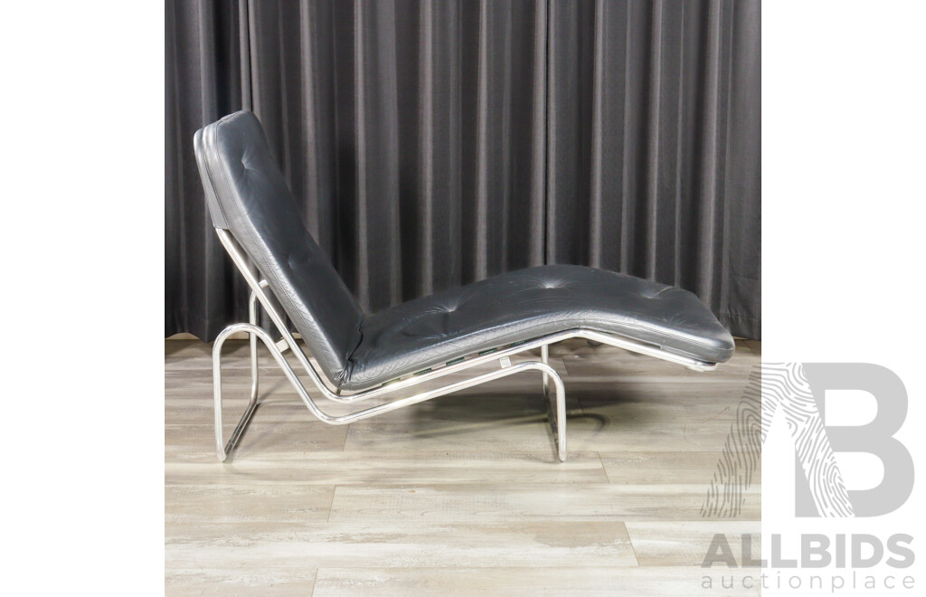 Norwegian 'Kroken' Leather Upholstered Lounge Chair by Christer Blomquist for IKEA, Circa 1970's