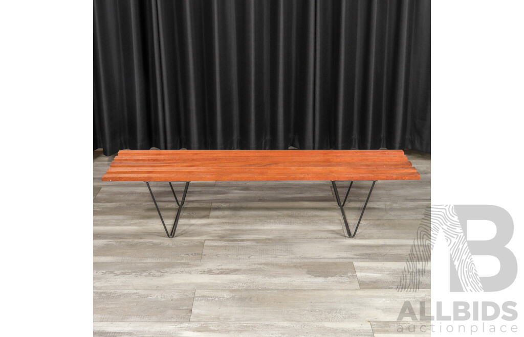 Teak Slatted Bench Seat by Robin Day
