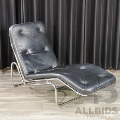 Norwegian 'Kroken' Leather Upholstered Lounge Chair by Christer Blomquist for IKEA, Circa 1970's