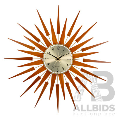 Good Reproduction Starburst Wall Clock by Newgate