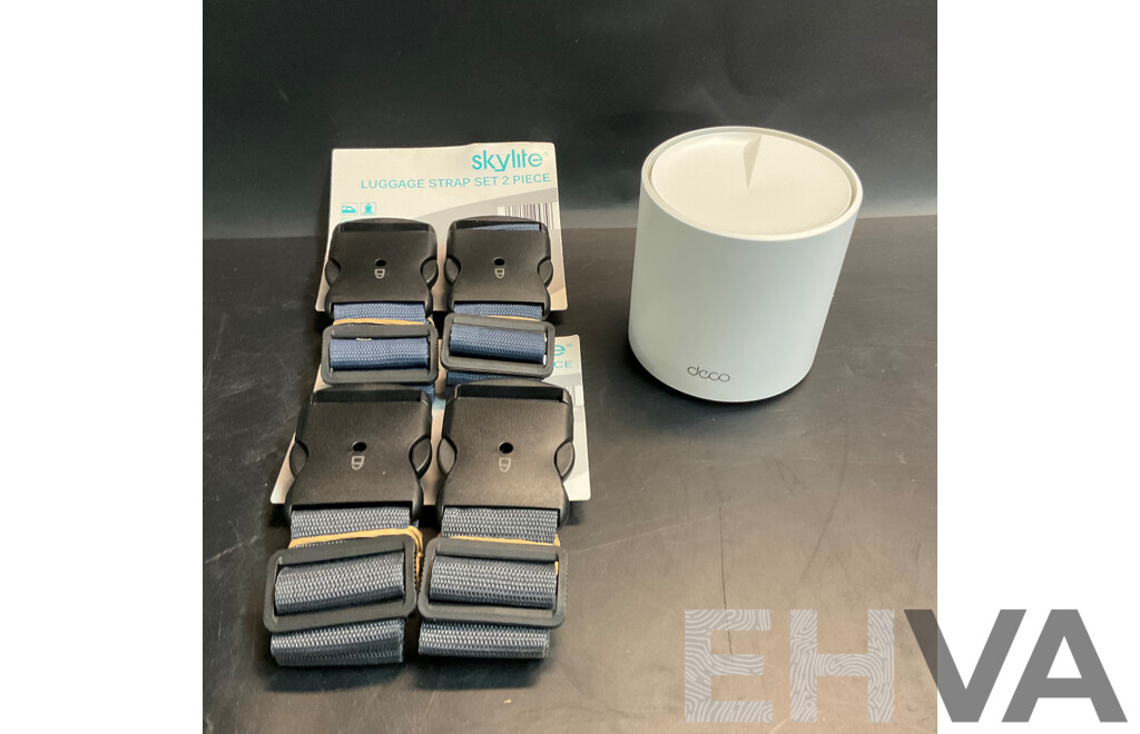 TP-Link Deco AX1500 Dual-Band Mesh Wi-Fi 6 System (1-Pack) & Skylite Luggage Strap Set X2