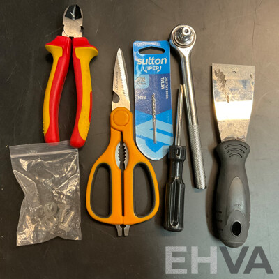 Mixed Lot Includes Stationery Items, Tools, Labels, Power Banks