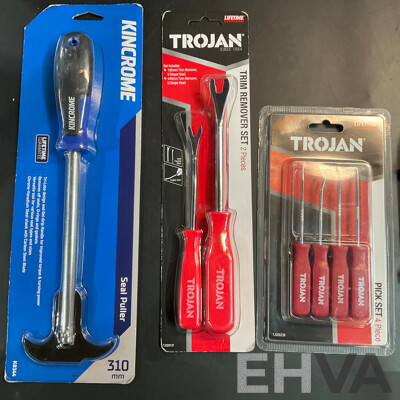 Assorted Hand Tools & Anko Packing Tape & 2 Cans of Spray Paint