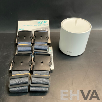 TP-Link Deco AX1500 Dual-Band Mesh Wi-Fi 6 System (1-Pack) & Skylite Luggage Strap Set X2