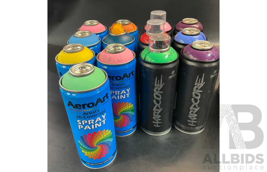 MTN Hardcore/ Mad Maxxx, AeroArt, Loop Spary Paint - Lot of 18