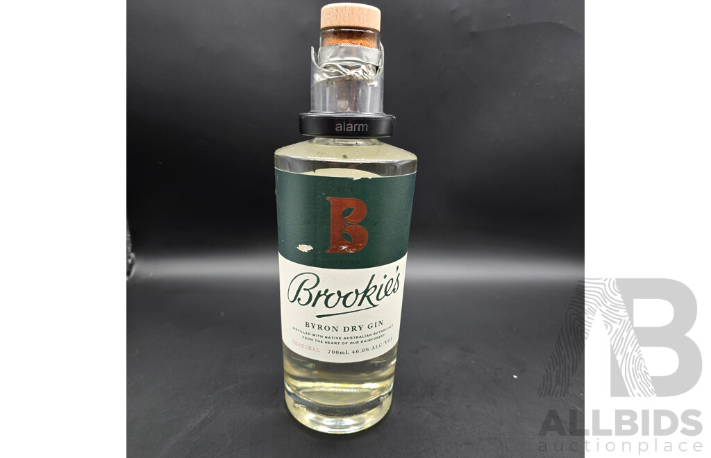 Noble Cut Australian Gin & Brookie's Byron Dry Gin - 700ml - Lot of 2