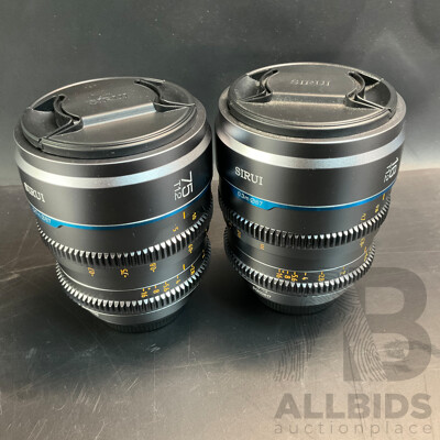 SIRUI 75mm T1.2 & 16mm T1.2 Lens for X-Mount - Metal Grey