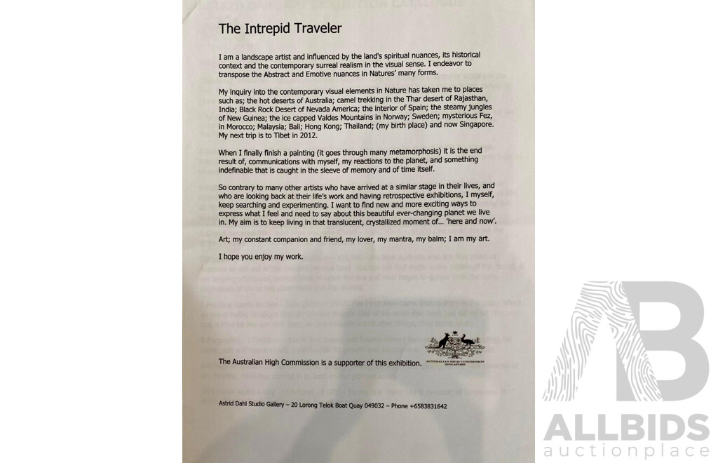 Dahl, Astrid (1944-) 'Let the Deserts Thirst No More', Diptych - Acrylic on Canvas, 91 X 82cm Each