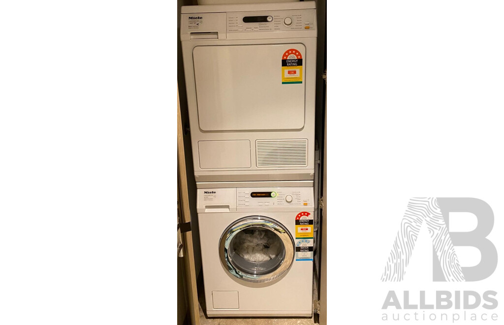 Miele W 5741and T 8827 WP Washing Machine and Dryer Set