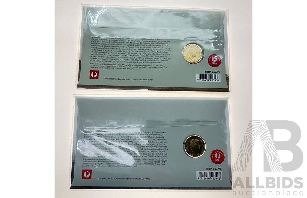 Two Australian 2019 PNCs, Centenary of First England to Australia Flight 1919, Airco DH9 and G-EAOU