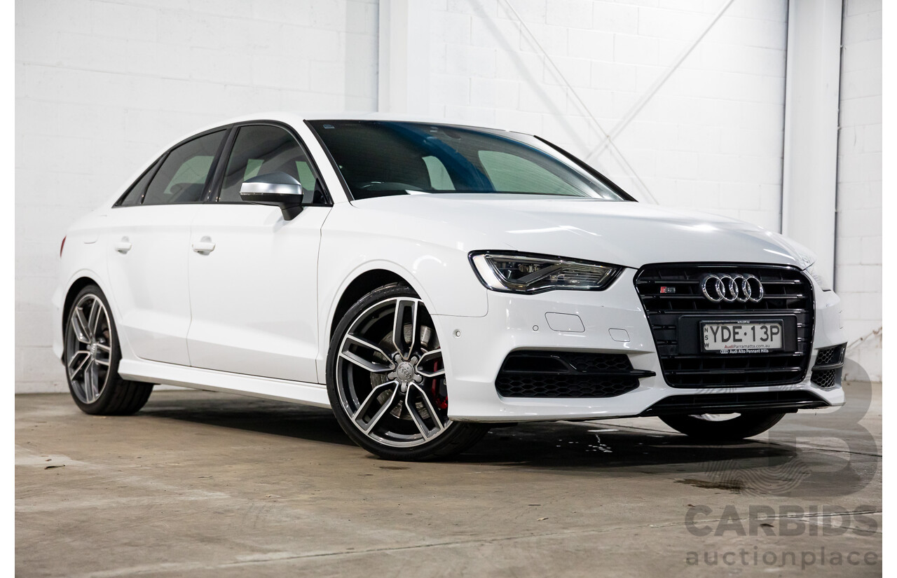 8/2015 Audi S3 2.0 TFSI Quattro 8V MY15 4d Sedan Glacier White Turbo 2.0L