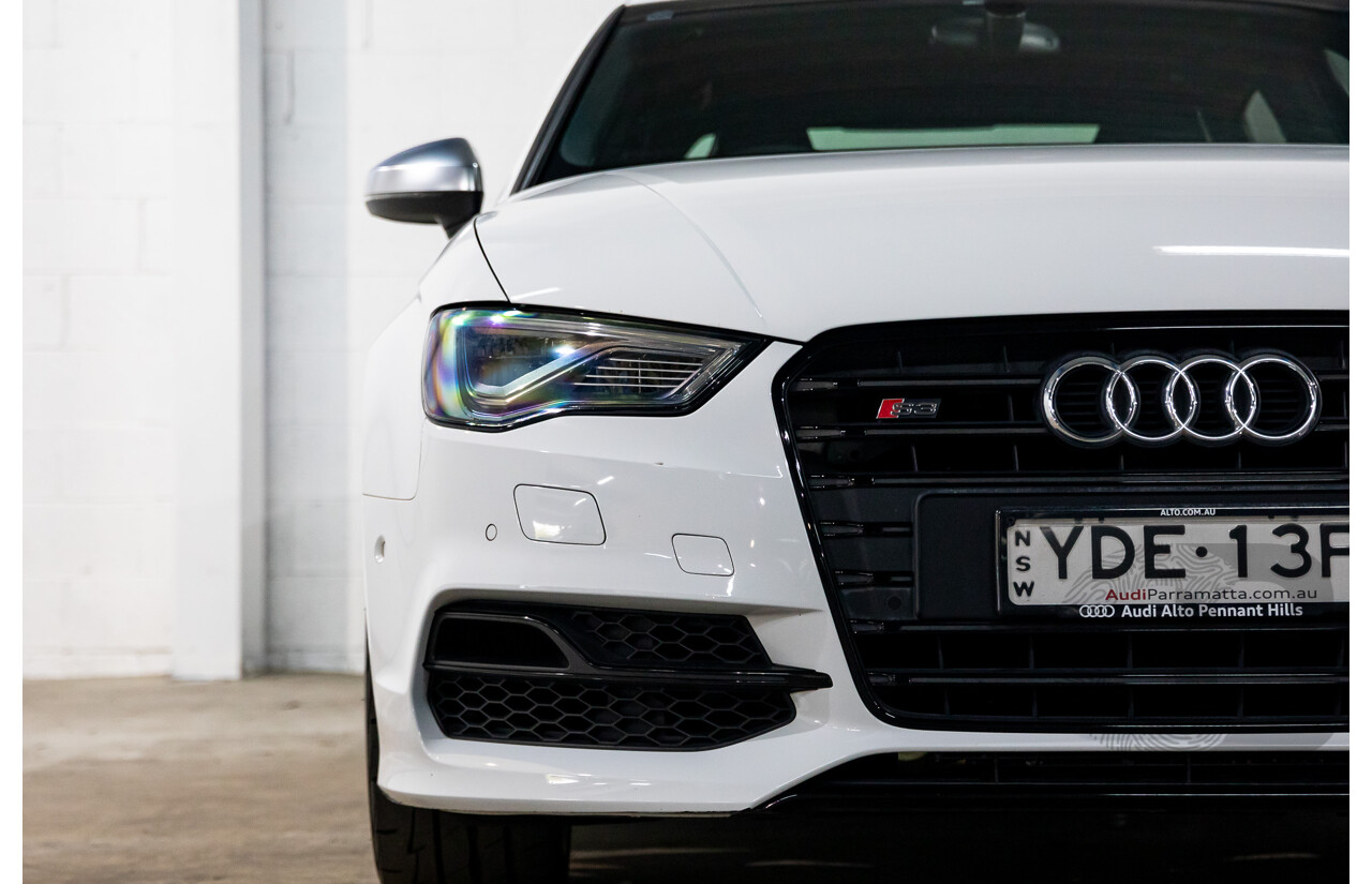 8/2015 Audi S3 2.0 TFSI Quattro 8V MY15 4d Sedan Glacier White Turbo 2.0L