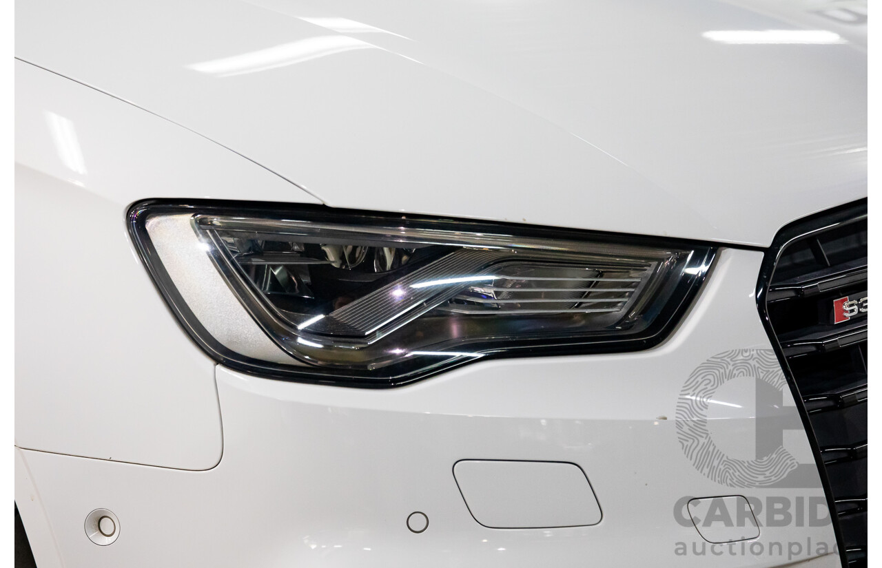 8/2015 Audi S3 2.0 TFSI Quattro 8V MY15 4d Sedan Glacier White Turbo 2.0L