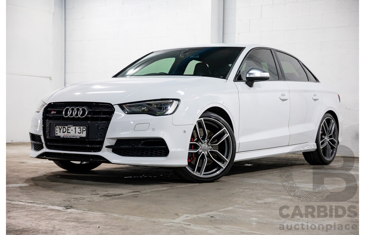 8/2015 Audi S3 2.0 TFSI Quattro 8V MY15 4d Sedan Glacier White Turbo 2.0L