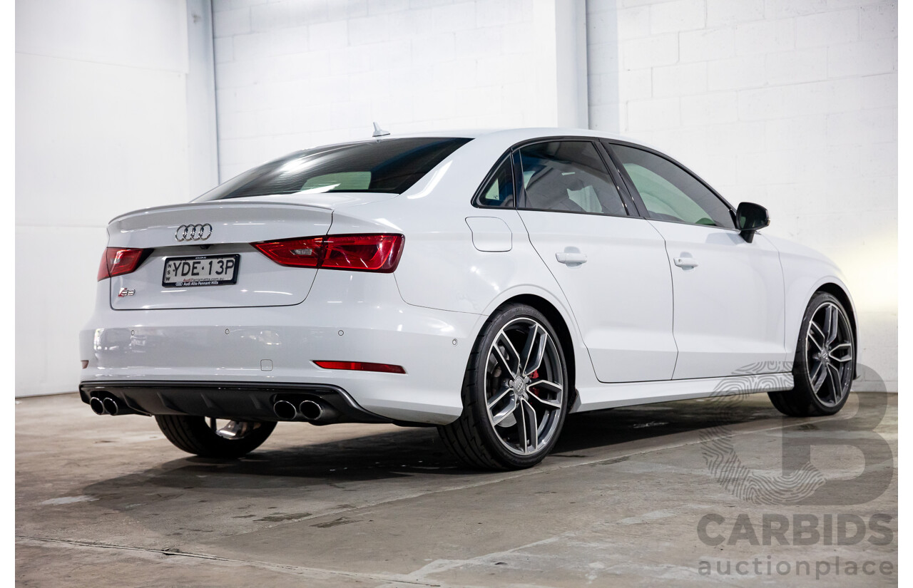 8/2015 Audi S3 2.0 TFSI Quattro 8V MY15 4d Sedan Glacier White Turbo 2.0L