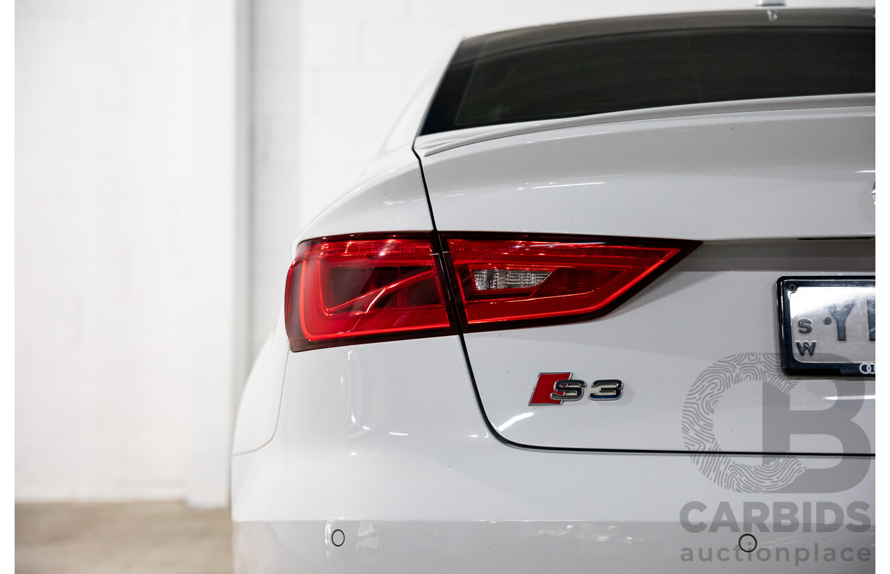 8/2015 Audi S3 2.0 TFSI Quattro 8V MY15 4d Sedan Glacier White Turbo 2.0L