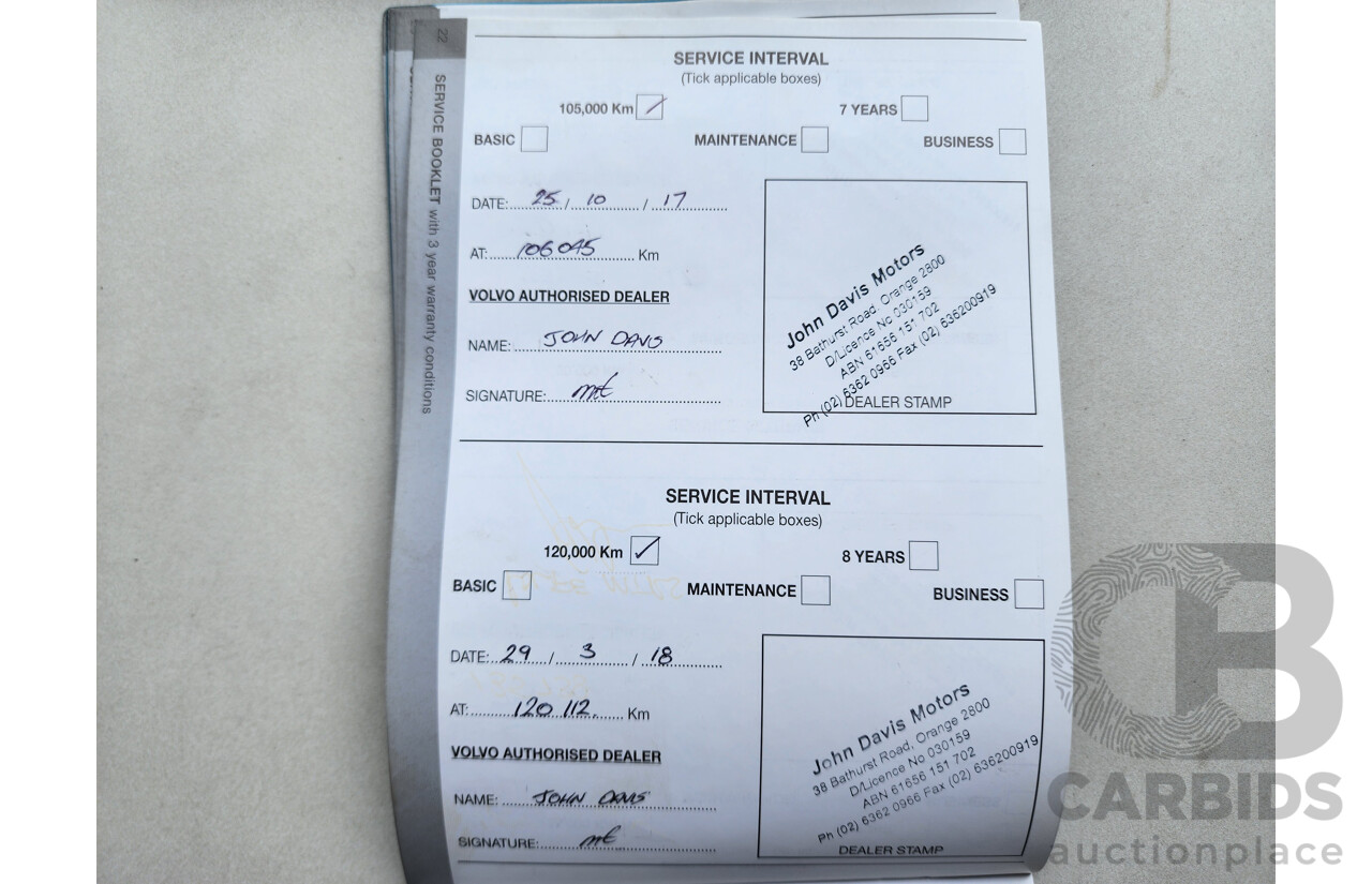 8/2014 Volvo Xc60 D5 Luxury DZ MY14 4d Wagon White 2.4L