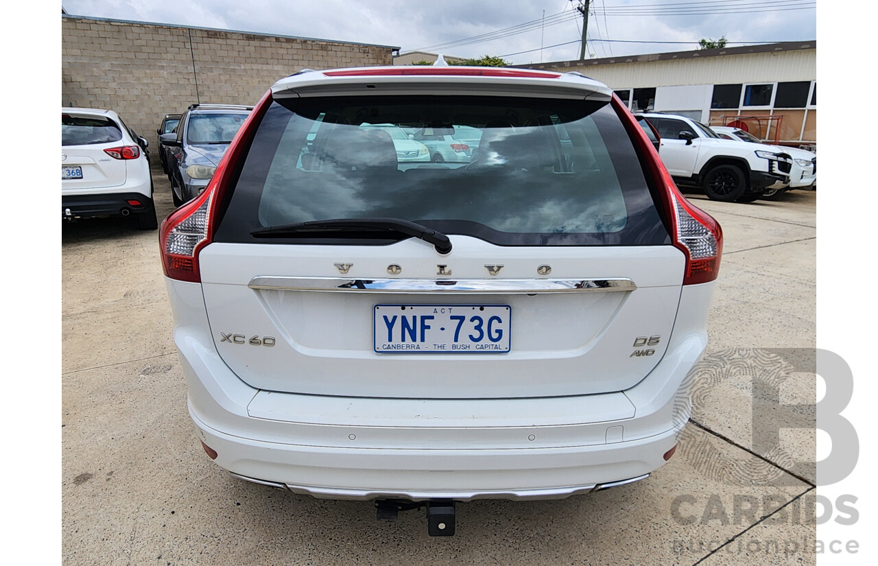 8/2014 Volvo Xc60 D5 Luxury DZ MY14 4d Wagon White 2.4L