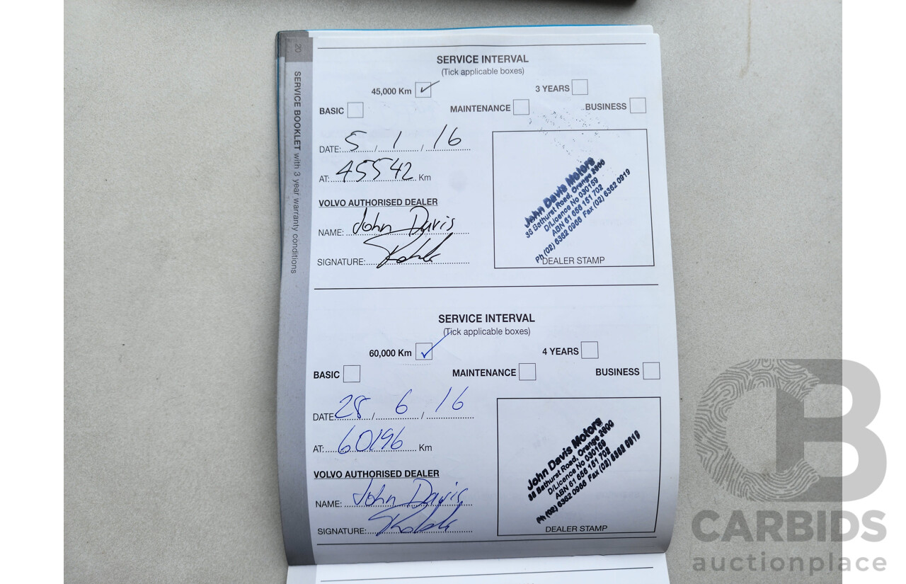 8/2014 Volvo Xc60 D5 Luxury DZ MY14 4d Wagon White 2.4L