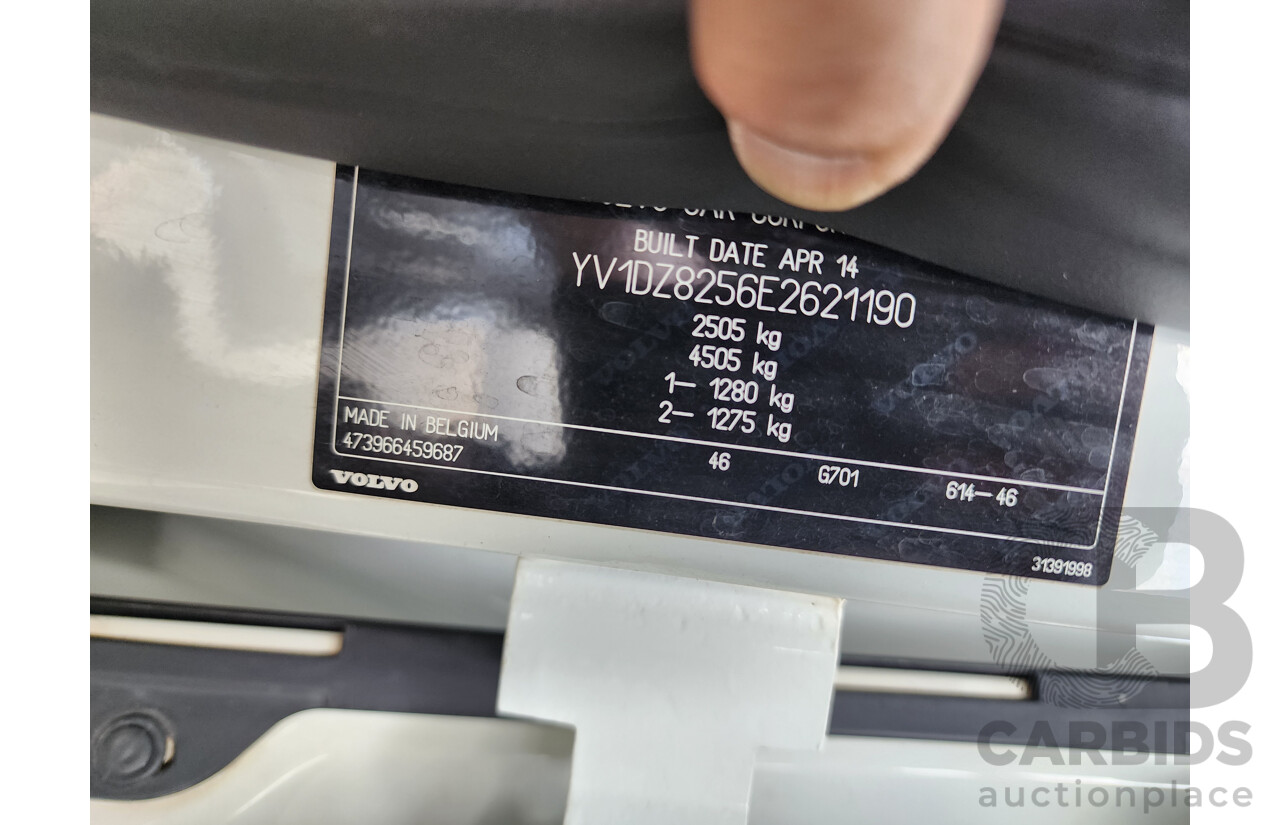 8/2014 Volvo Xc60 D5 Luxury DZ MY14 4d Wagon White 2.4L