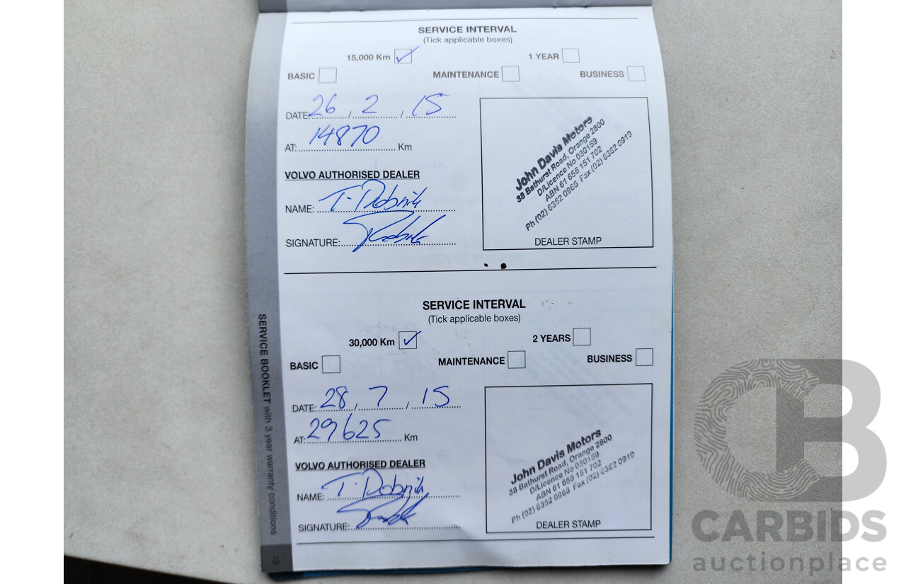 8/2014 Volvo Xc60 D5 Luxury DZ MY14 4d Wagon White 2.4L