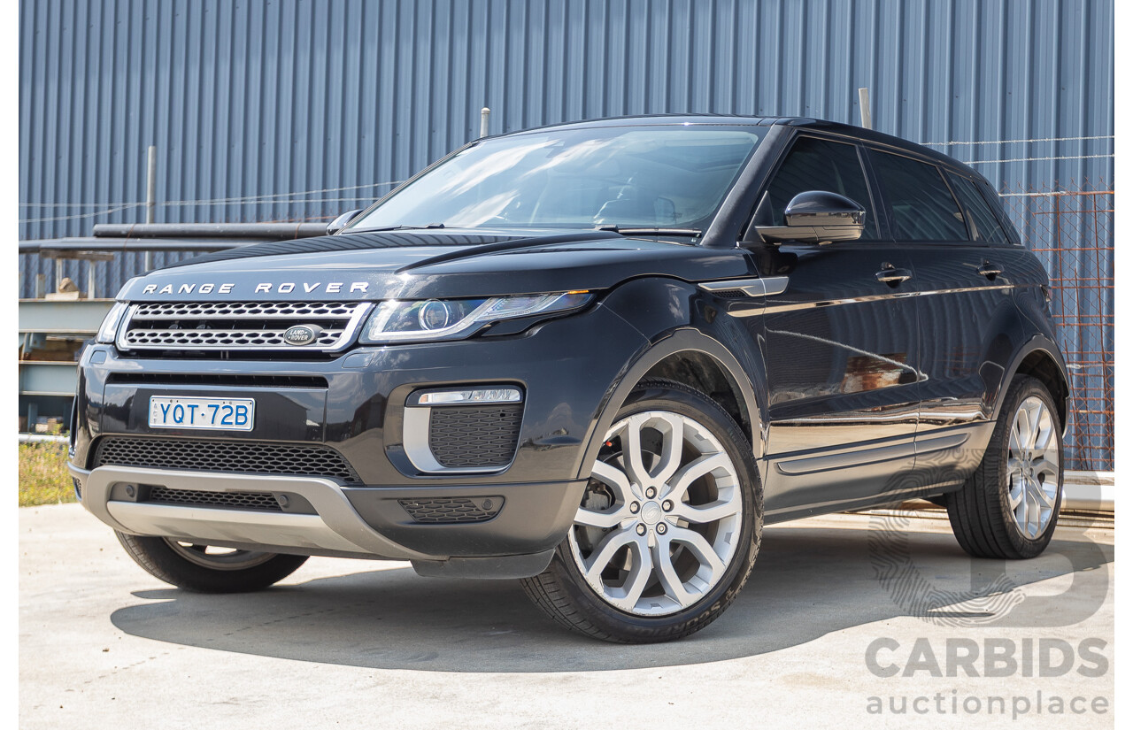 12/2016 Range Rover Evoque TD4 150 SE (AWD) LV MY17 5D Wagon Santorini Black Metallic Turbo Diesel 2.0L
