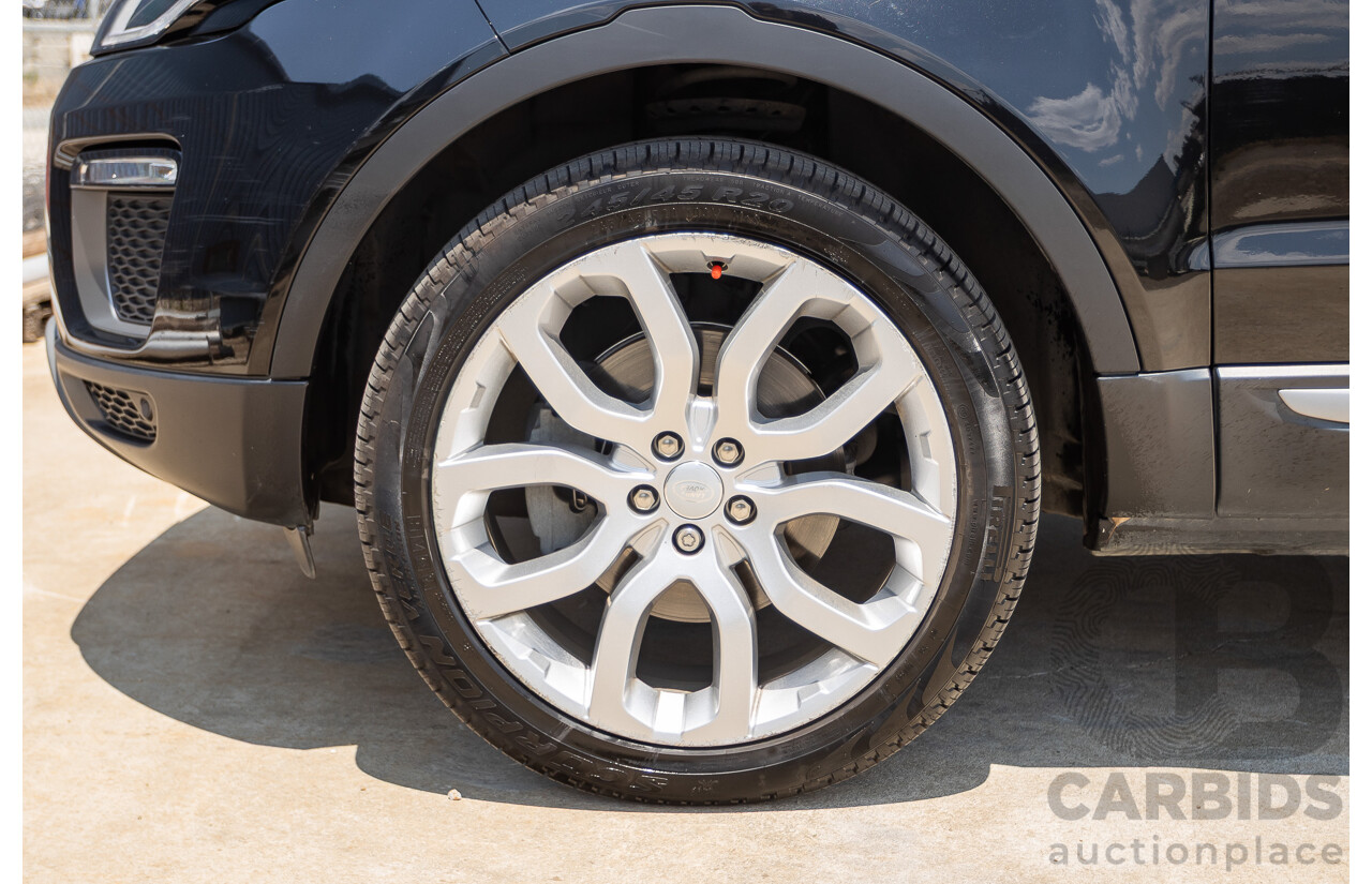 12/2016 Range Rover Evoque TD4 150 SE (AWD) LV MY17 5D Wagon Santorini Black Metallic Turbo Diesel 2.0L